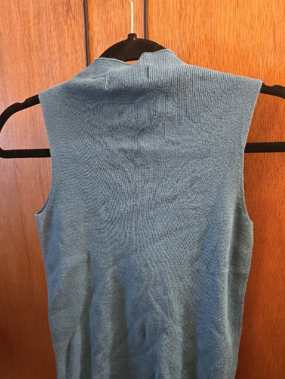 1997 Old Navy Teal Sleeveless Knit Mock Neck Top - Picture 4 of 4